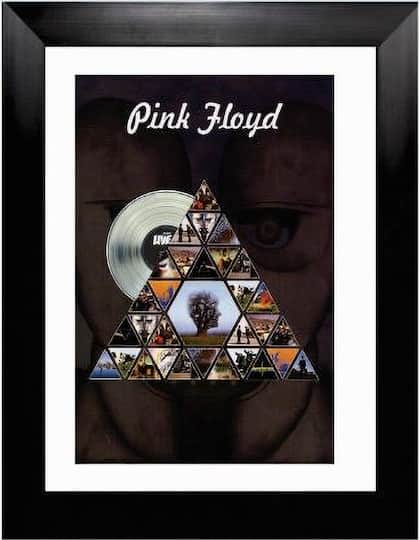 Pink Floyd Framed Prism Discography with Platinum LP 27.5" x 38.5"